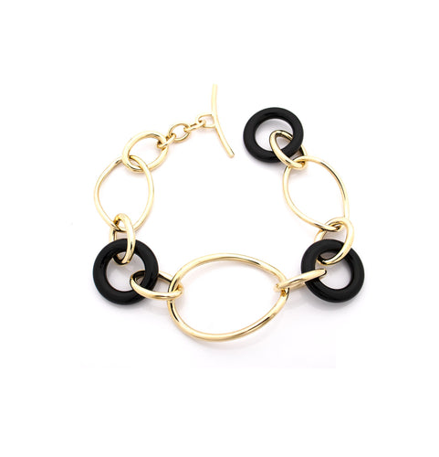 STELLA COLLECTION 18KT GOLD BRACELET - ONYX