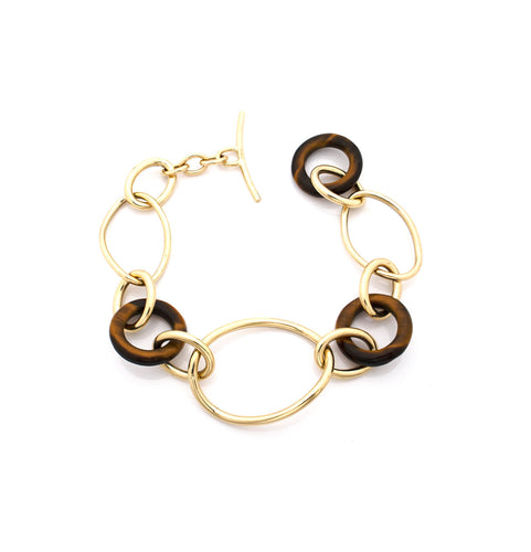 STELLA COLLECTION 18KT GOLD BRACELET - TIGER EYE