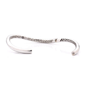 "WAVE" COLLECTION BRACELET - 18KT WHITE GOLD - WHITE DIAMOND
