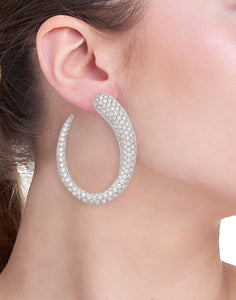 GOCCE COLLECTION EARRINGS - 18KT GOLD - WHITE DIAMONDS - LARGE