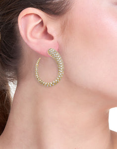 GOCCE COLLECTION EARRINGS - 18KT GOLD - WHITE DIAMONDS - MEDIUM