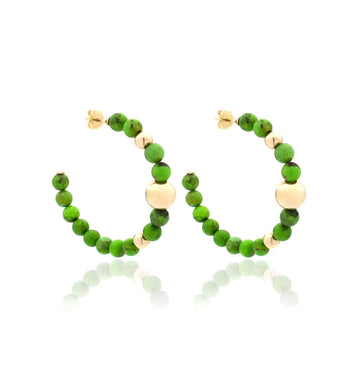 BARBARELLA COLLECTION EARRINGS - GREEN TURQUOISE - SMALL