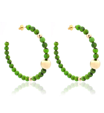 BARBARELLA COLLECTION EARRINGS - GREEN TURQUOISE