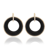 Load image into Gallery viewer, &quot;NINA&quot; - 18KT GOLD - WHITE DIAMONDS - EBONY