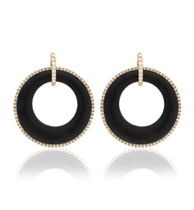 "NINA" - 18KT GOLD - WHITE DIAMONDS - EBONY