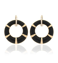 Load image into Gallery viewer, 18KT GOLD - WHITE DIAMONDS - EBONY