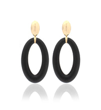 Load image into Gallery viewer, 18KT GOLD - OVAL EBONY