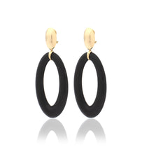 Load image into Gallery viewer, 18KT GOLD - OVAL EBONY