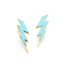 Load image into Gallery viewer, &quot;FULMINI&quot; - 18KT YELLOW GOLD/ TURQUOISE