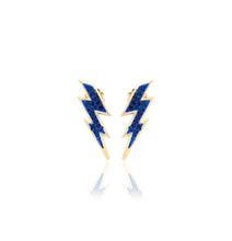 Load image into Gallery viewer, &quot;FULMINI&quot; - 18KT YELLOW GOLD/ BLUE SAPPHIRES - SMALL