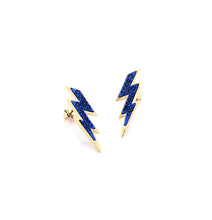 Load image into Gallery viewer, &quot;FULMINI&quot; - 18KT YELLOW GOLD/ BLUE SAPPHIRES - SMALL