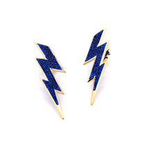 Load image into Gallery viewer, &quot;FULMINI&quot; - 18KT YELLOW GOLD/ BLUE SAPPHIRES