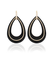 Load image into Gallery viewer, 18KT GOLD - WHITE DIAMONDS - DROP EBONY