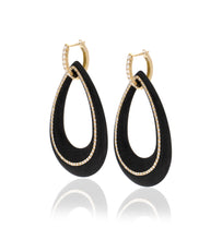 Load image into Gallery viewer, 18KT GOLD - WHITE DIAMONDS - DROP EBONY