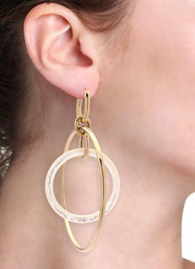 "ORBITE" - 18KT YELLOW GOLD - MOTHER OF PEARL LINKS LARGE