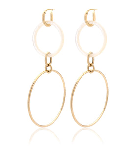 "ORBITE" - 18KT YELLOW GOLD - MOTHER OF PEARL LINKS LARGE