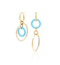 Load image into Gallery viewer, &quot;ORBITE&quot; - 18KT YELLOW GOLD - TURQUOISE LINKS