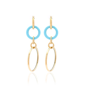 "ORBITE" - 18KT YELLOW GOLD - TURQUOISE LINKS