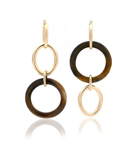 MAMA COLLECTION 18KT YELLOW GOLD - TIGER EYE - LARGE