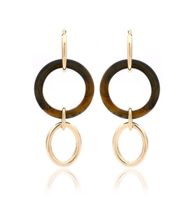MAMA COLLECTION 18KT YELLOW GOLD - TIGER EYE - LARGE