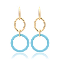 Load image into Gallery viewer, MAMA COLLECTION 18KT YELLOW GOLD - TURQUOISE - LARGE