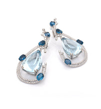 Load image into Gallery viewer, &quot;BLUE SWANS&quot; - 18KT WHITE GOLD - AQUAMARINE