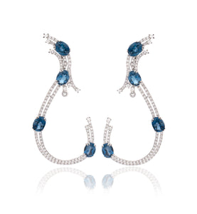 "BLUE SWANS" - 18KT WHITE GOLD - AQUAMARINE