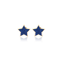 Load image into Gallery viewer, &quot;STELLINA&quot; - 18KT YELLOW GOLD/ BLUE SAPPHIRES
