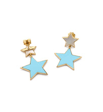Load image into Gallery viewer, &quot;STELLINA&quot; - 18KT YELLOW GOLD/ TURQUOISE AND MOTHER OF PEARL