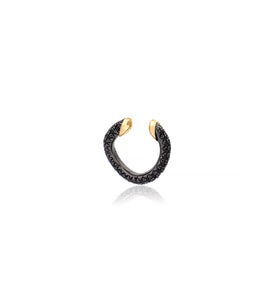 "MARJ" - EAR CUFFS - 18KT GOLD - BLACK SAPPHIRES