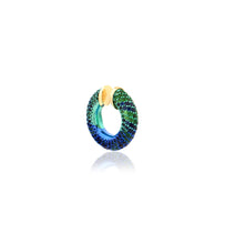 Load image into Gallery viewer, &quot;MARJ&quot; - EAR CUFFS - 18KT GOLD - BLUE SAPPHIRES - TSAVORITE