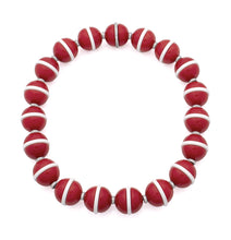 Load image into Gallery viewer, &quot;HANNA&quot; - 18KT WHITE GOLD - WHITE AND RED AGATE