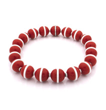 Load image into Gallery viewer, &quot;HANNA&quot; - 18KT WHITE GOLD - WHITE AND RED AGATE