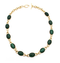 Load image into Gallery viewer, &quot;MARISA&quot; - 18KT YELLOW GOLD AND MALACHITE