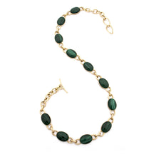 Load image into Gallery viewer, &quot;MARISA&quot; - 18KT YELLOW GOLD AND MALACHITE