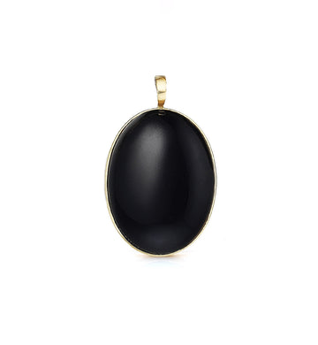 18KT YELLOW GOLD - BLACK ONYX - PENDANT