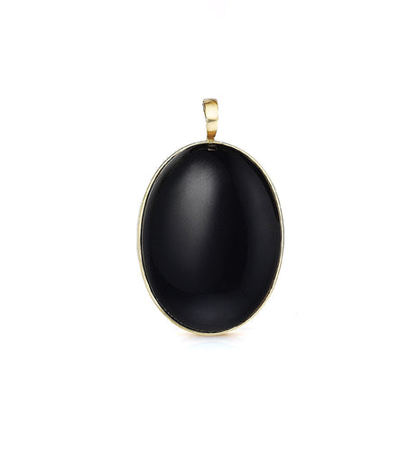 18KT YELLOW GOLD - BLACK ONYX - PENDANT