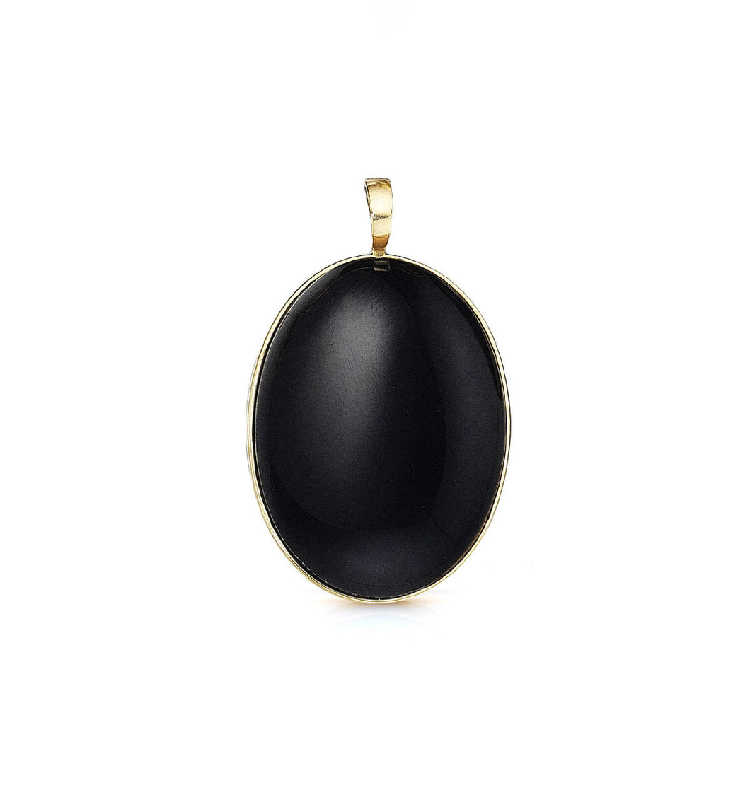 18KT YELLOW GOLD - BLACK ONYX - PENDANT