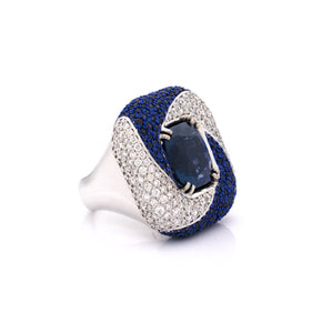 "PSYOP IN BLUE" 18KT WHITE GOLD