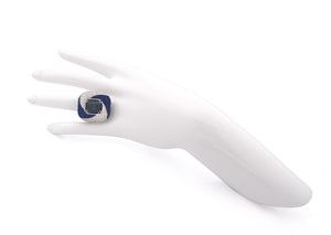 "PSYOP IN BLUE" 18KT WHITE GOLD