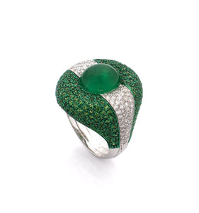 "JAW BREAKER" 18KT WHITE GOLD