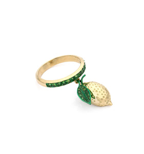 "LOVE LEMONS" - 18KT GOLD - TSAVORITES - RING