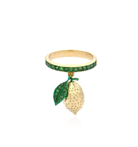"LOVE LEMONS" - 18KT GOLD - TSAVORITES - RING