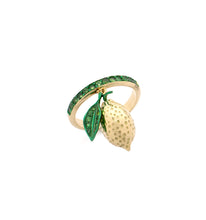 Load image into Gallery viewer, &quot;LOVE LEMONS&quot; - 18KT GOLD - TSAVORITES - RING