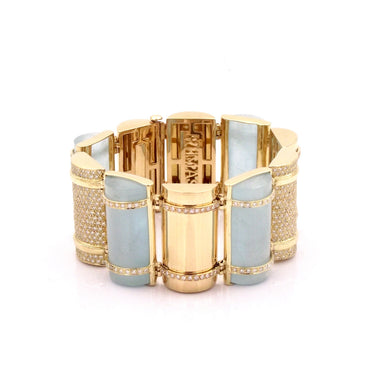 THE BULLET COLLECTION 18KT GOLD BRACELET - AQUAMARINE