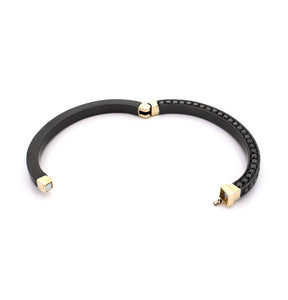 "HUSBAND'S CUFF" - 18KT GOLD - BLACK