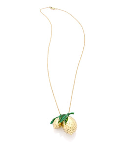 "LOVE LEMONS" - 18KT GOLD - TSAVORITES - NECKLACE