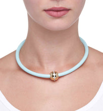 Load image into Gallery viewer, &quot;MARCELLA&quot; - BARBARELLA COLLECTION NECKLACE - AZZURRE LEATHER