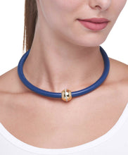 Load image into Gallery viewer, &quot;MARCELLA&quot; - BARBARELLA COLLECTION NECKLACE - BLUE LEATHER