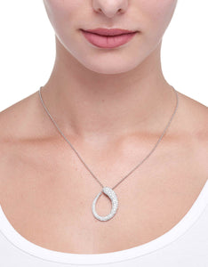 GOCCE COLLECTION WHITE DIAMONDS NECKLACE - 18KT WHITE GOLD
